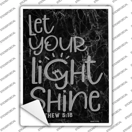 Let Your Light Shine Bible Verse Novelty Rectangle Sticker Decal