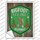 Bigfoot Hunting Permit Novelty Rectangle Sticker Decal