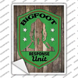 Bigfoot Response Unit Novelty Rectangle Sticker Decal