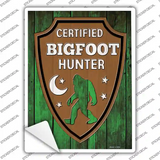 Certified Bigfoot Hunter Novelty Rectangle Sticker Decal