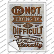 Just Comes Naturally Novelty Rectangle Sticker Decal
