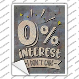 Zero Interest Novelty Rectangle Sticker Decal