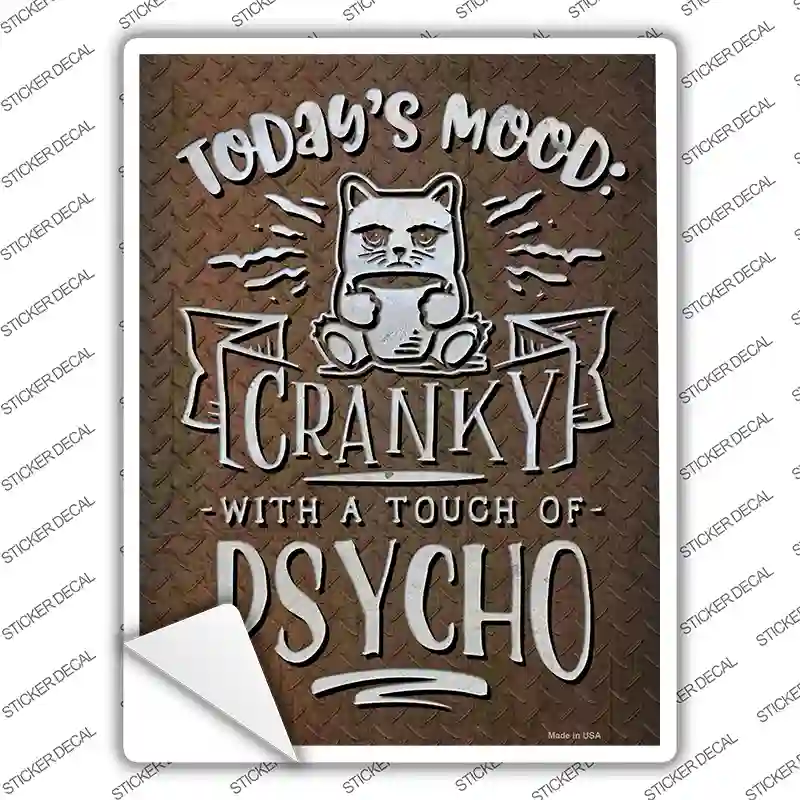 Touch Of Psycho Novelty Rectangle Sticker Decal