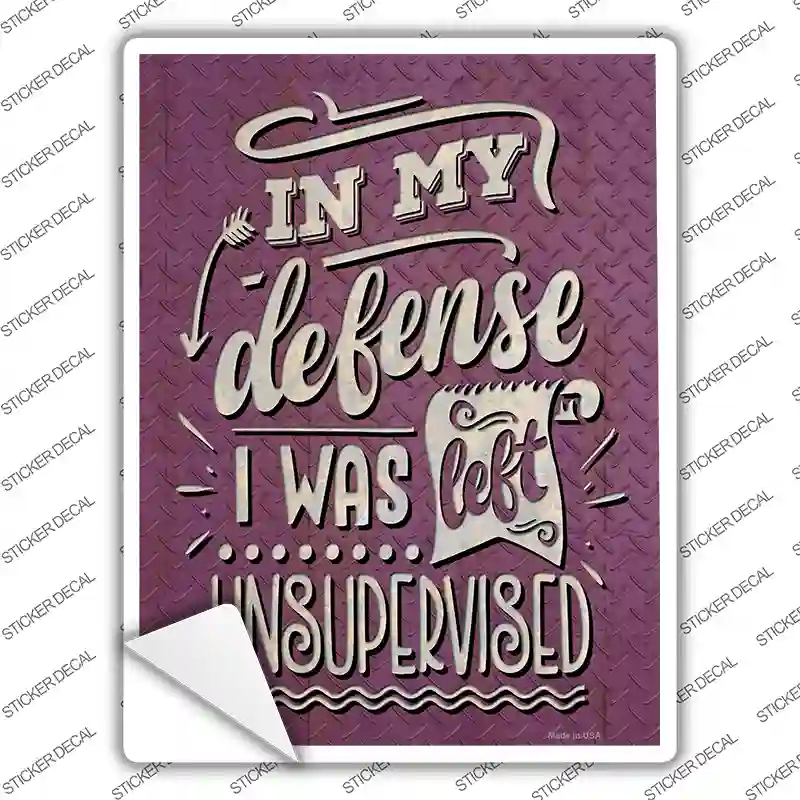 In My Defense Novelty Rectangle Sticker Decal