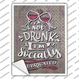 Socially Lubricated Novelty Rectangle Sticker Decal