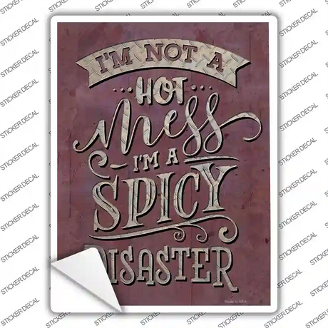 Spicy Disaster Novelty Rectangle Sticker Decal