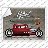 Red Hotrod Novelty Rectangle Sticker Decal