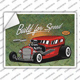 Build For Speed Red Hotrod Novelty Rectangle Sticker Decal