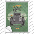 Custom Hotrod Front View Novelty Rectangle Sticker Decal