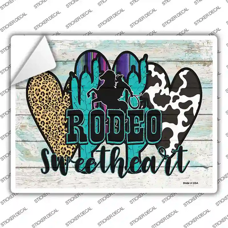 Rodeo Sweetheart Novelty Rectangle Sticker Decal