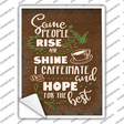 Caffeinate and Hope For Best Novelty Rectangle Sticker Decal