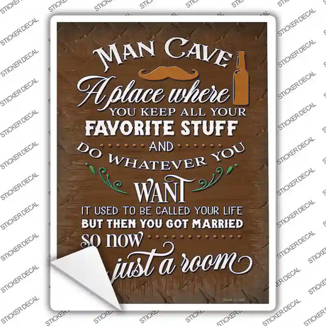 Its Just A Room Novelty Rectangle Sticker Decal