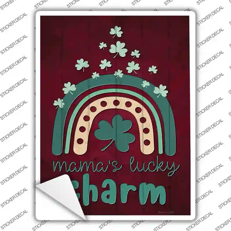 Mamas Lucky Charm Novelty Rectangle Sticker Decal