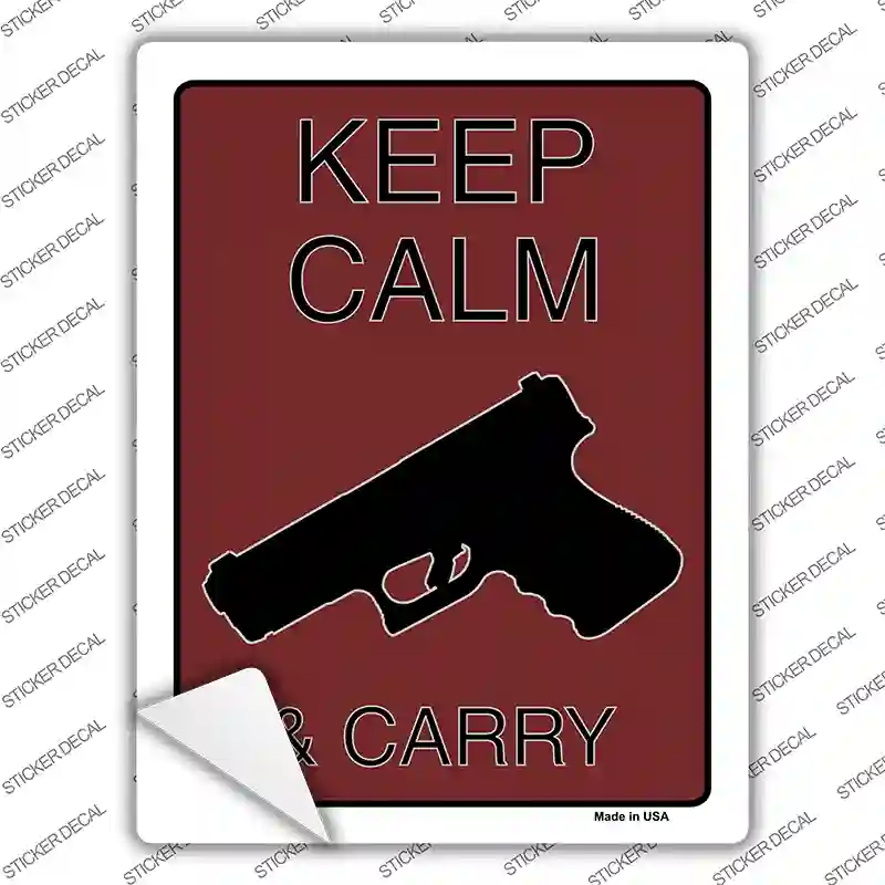 Keep Calm & Carry Novelty Rectangle Sticker Decal