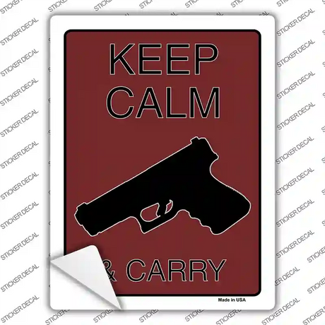 Keep Calm & Carry Novelty Rectangle Sticker Decal