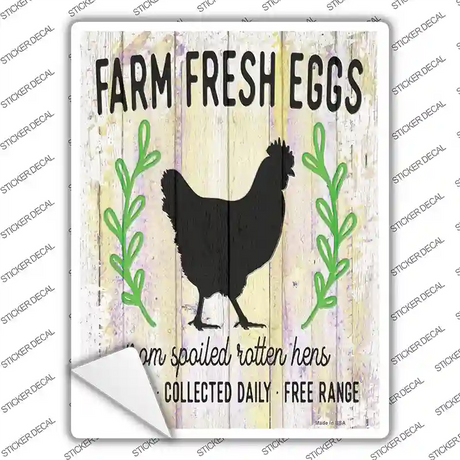 Farm Fresh Eggs Chickens Novelty Rectangle Sticker Decal