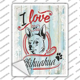 I Love My Chihuahua Novelty Rectangle Sticker Decal
