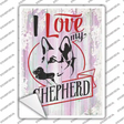 I Love My Shepherd Novelty Rectangle Sticker Decal