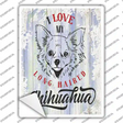 I Love My LH Chihuahua Novelty Rectangle Sticker Decal