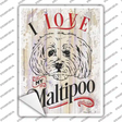 I Love My Maltipoo Novelty Rectangle Sticker Decal