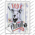 I Love My Pitbull Novelty Rectangle Sticker Decal