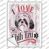 I Love My Shih Tzu Novelty Rectangle Sticker Decal
