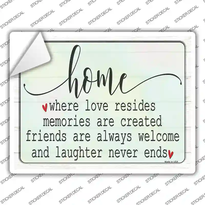 Where Love Resides Novelty Rectangle Sticker Decal