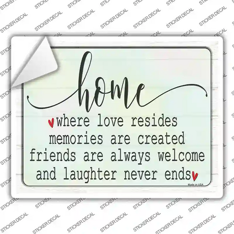 Where Love Resides Novelty Rectangle Sticker Decal