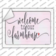 Welcome To Our Farmhouse Novelty Rectangle Sticker Decal
