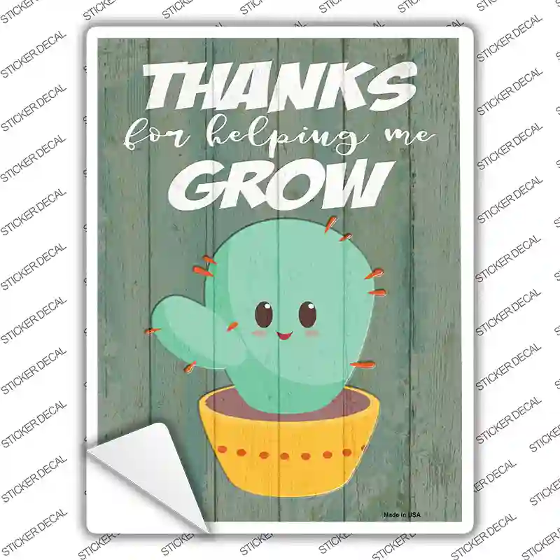 Helping Grow Red Dots Cactus Novelty Rectangle Sticker Decal