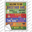 Backyard Bar Key West Novelty Rectangle Sticker Decal