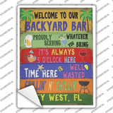 Backyard Bar Key West Novelty Rectangle Sticker Decal