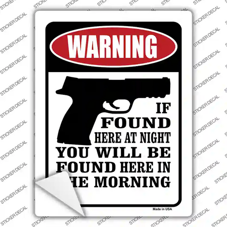 If Found Here Novelty Rectangle Sticker Decal