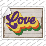 Love Rainbow Novelty Rectangle Sticker Decal