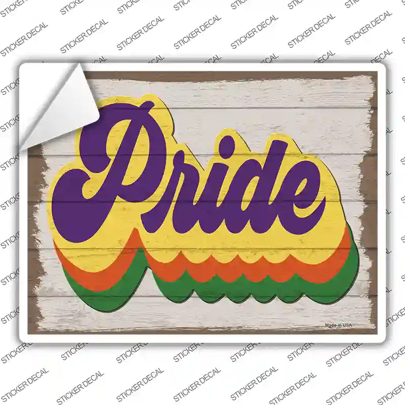 Pride Rainbow Novelty Rectangle Sticker Decal