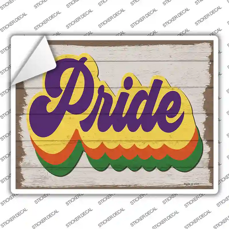 Pride Rainbow Novelty Rectangle Sticker Decal