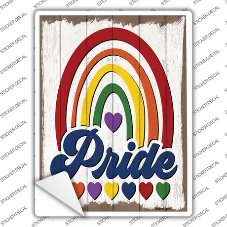 Pride With Rainbow Novelty Rectangle Sticker Decal