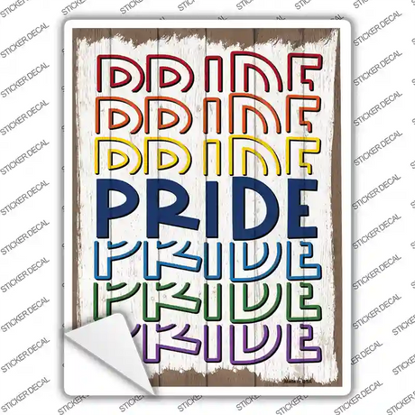 Rainbow Pride Novelty Rectangle Sticker Decal