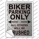 Biker Only Crushed Novelty Rectangle Sticker Decal