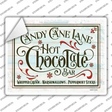 Candy Cane Lane Hot Chocolate Bar Novelty Rectangle Sticker Decal