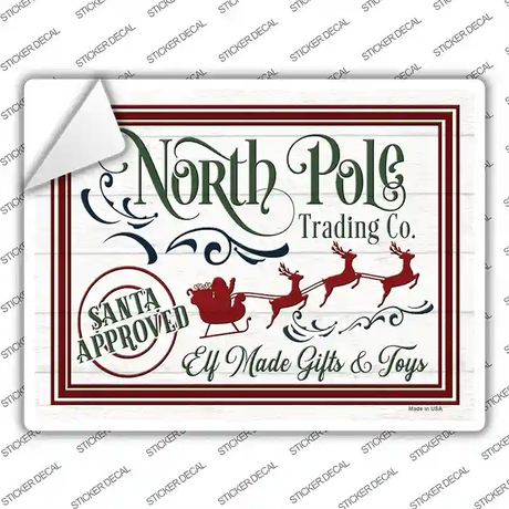 North Pole Trading Co Novelty Rectangle Sticker Decal