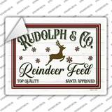 Rudolph and Co Reindeer Feed Novelty Rectangle Sticker Decal
