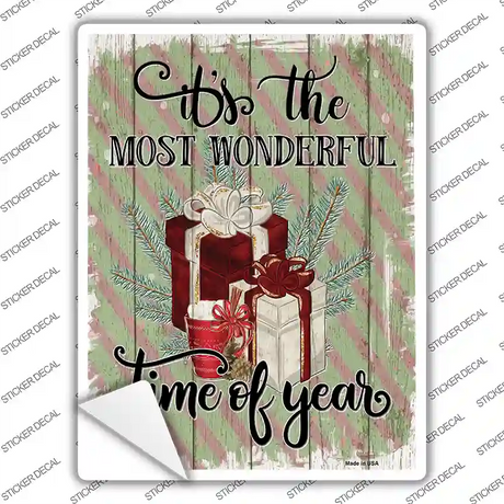 Most Wonderful Time Gifts Novelty Rectangle Sticker Decal