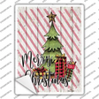 Merry Christmas Tree Novelty Rectangle Sticker Decal