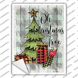 Oh Christmas Tree Novelty Rectangle Sticker Decal