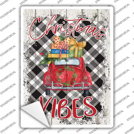 Christmas Vibes Car Novelty Rectangle Sticker Decal