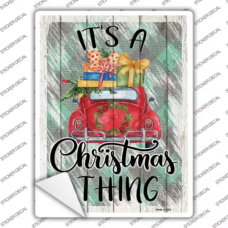 Christmas Thing Car Novelty Rectangle Sticker Decal