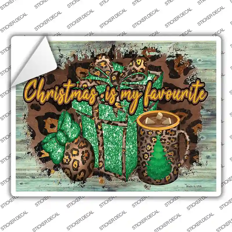 Christmas Is My Favorite Novelty Rectangle Sticker Decal