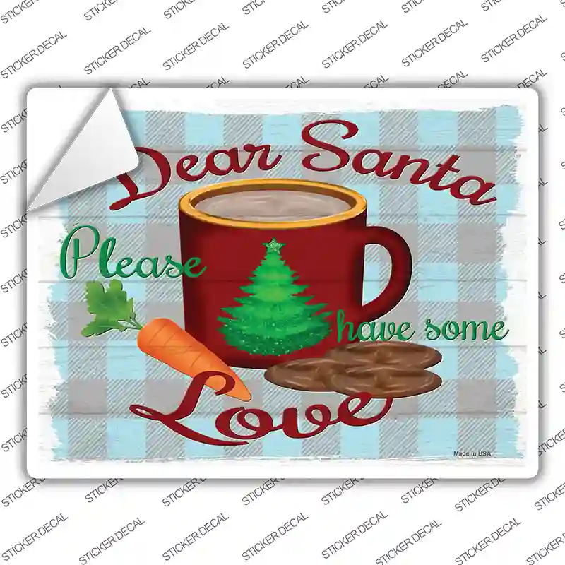 Dear Santa Cookies Novelty Rectangle Sticker Decal
