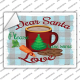 Dear Santa Cookies Novelty Rectangle Sticker Decal